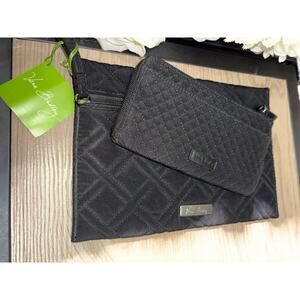 Vera Bradley Classic Black Wallet And Wristlet